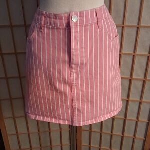 VICTOR GLEMAUD Pink Striped Women's Skirt